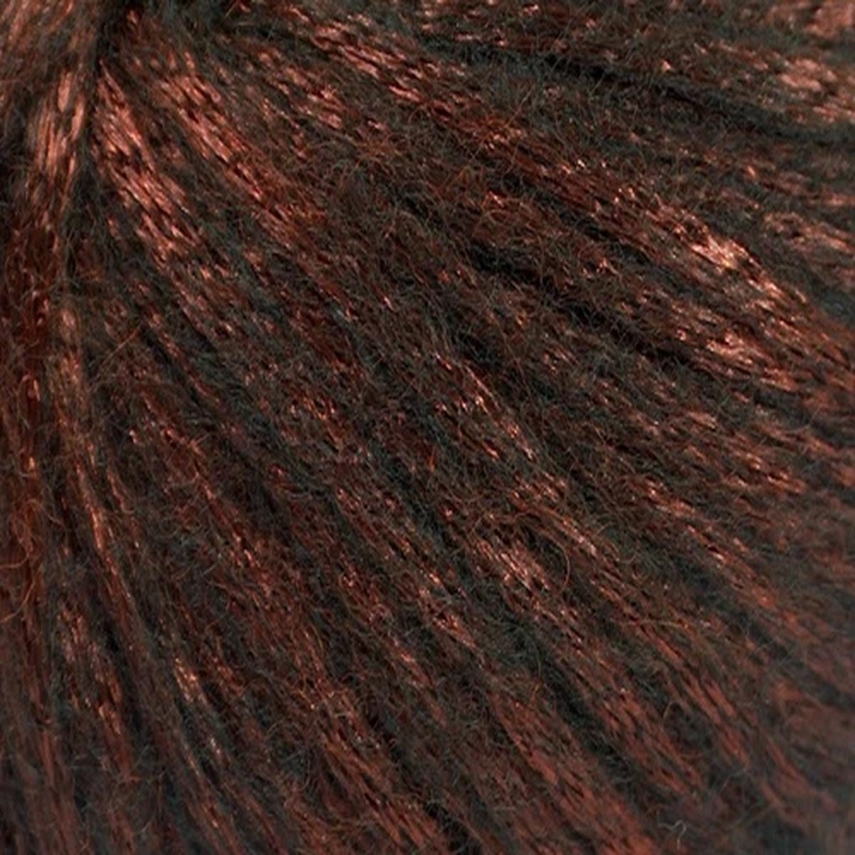Rock Star 51548 Dark Copper Metallic Sheen Black Soft Nylon Merino Wool Yarn 50g
