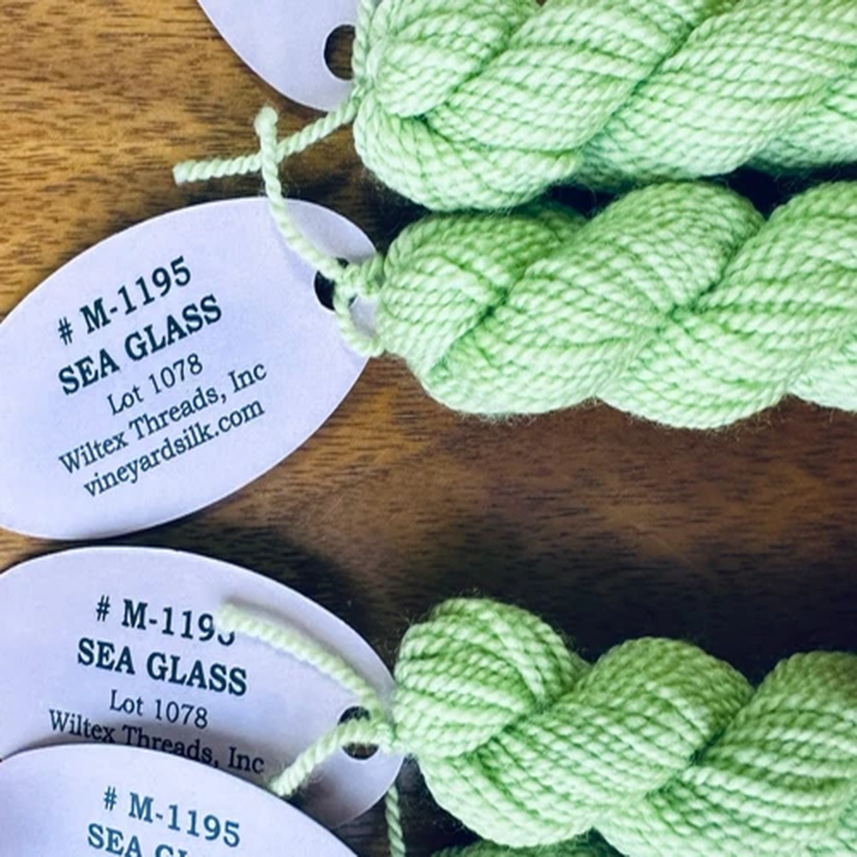 Vineyard Silk 100% Merino wool M-1195 Sea Glass dye lot 1078 3 skeins DD