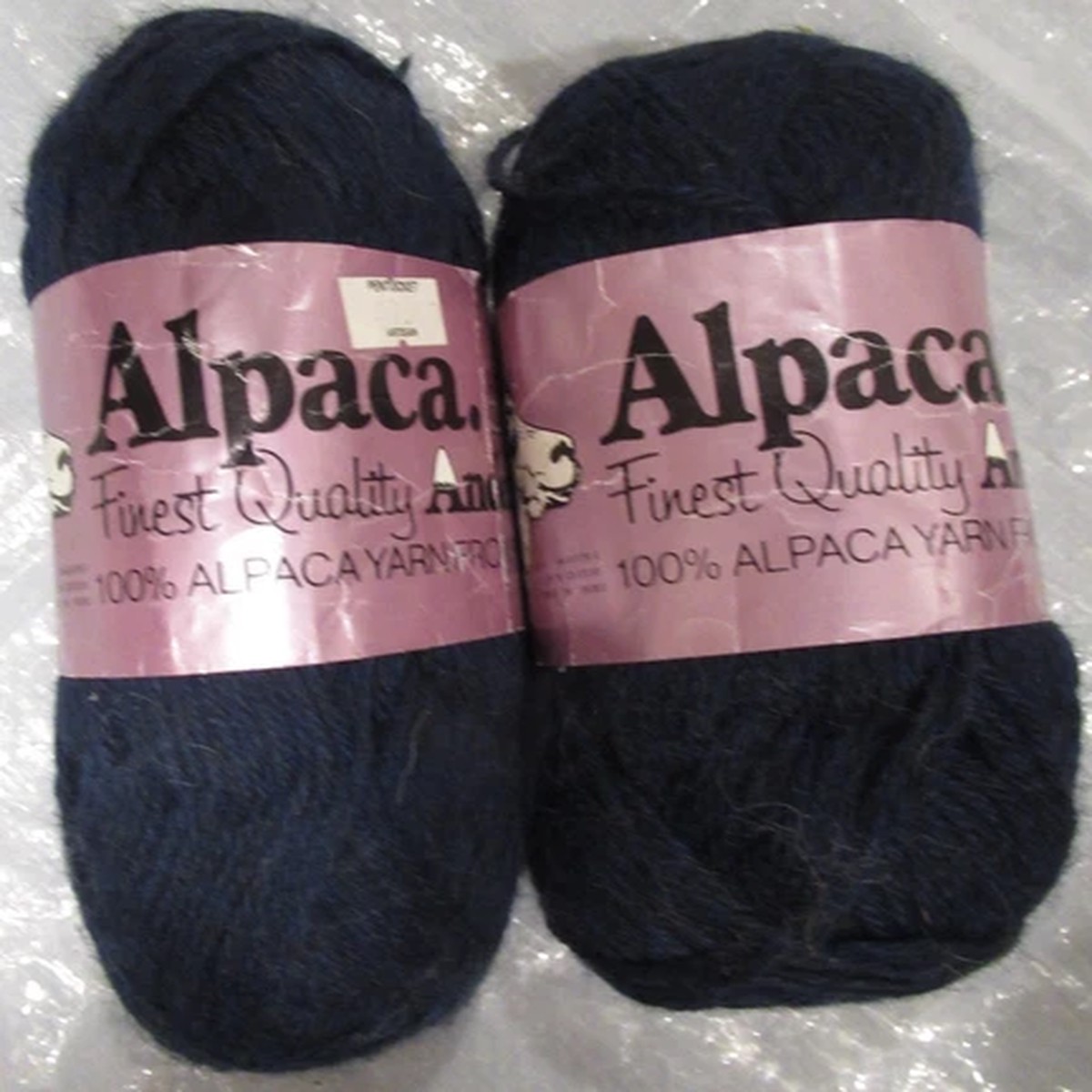 Vintage Alpaca Andean Yarn 2 Skeins Navy