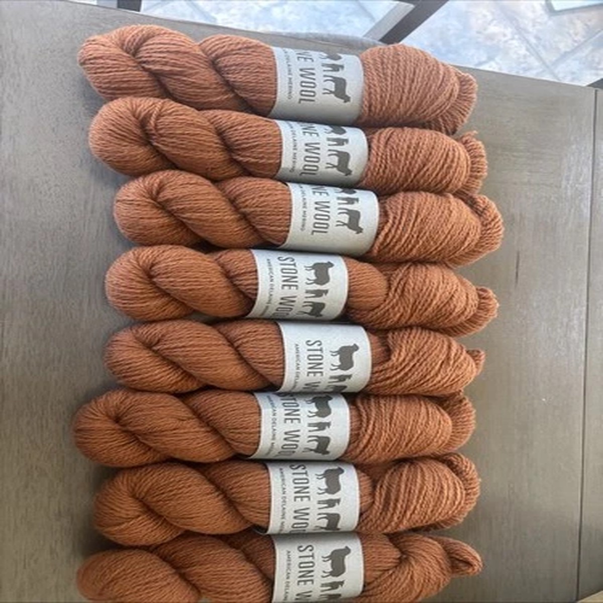 American Delaine Mering Stone Wool 8 Skeins 190 Yards New