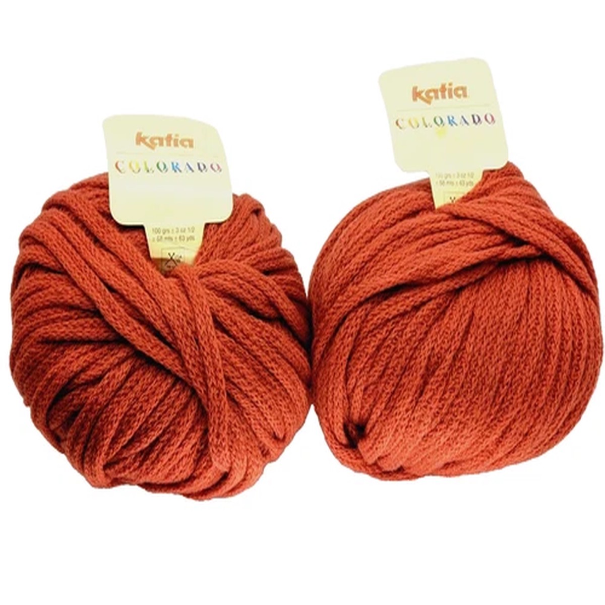 Katia Colorado Super Bulky Tubular Yarn Wool Spain 2 Balls 100g #13 Iron Earth