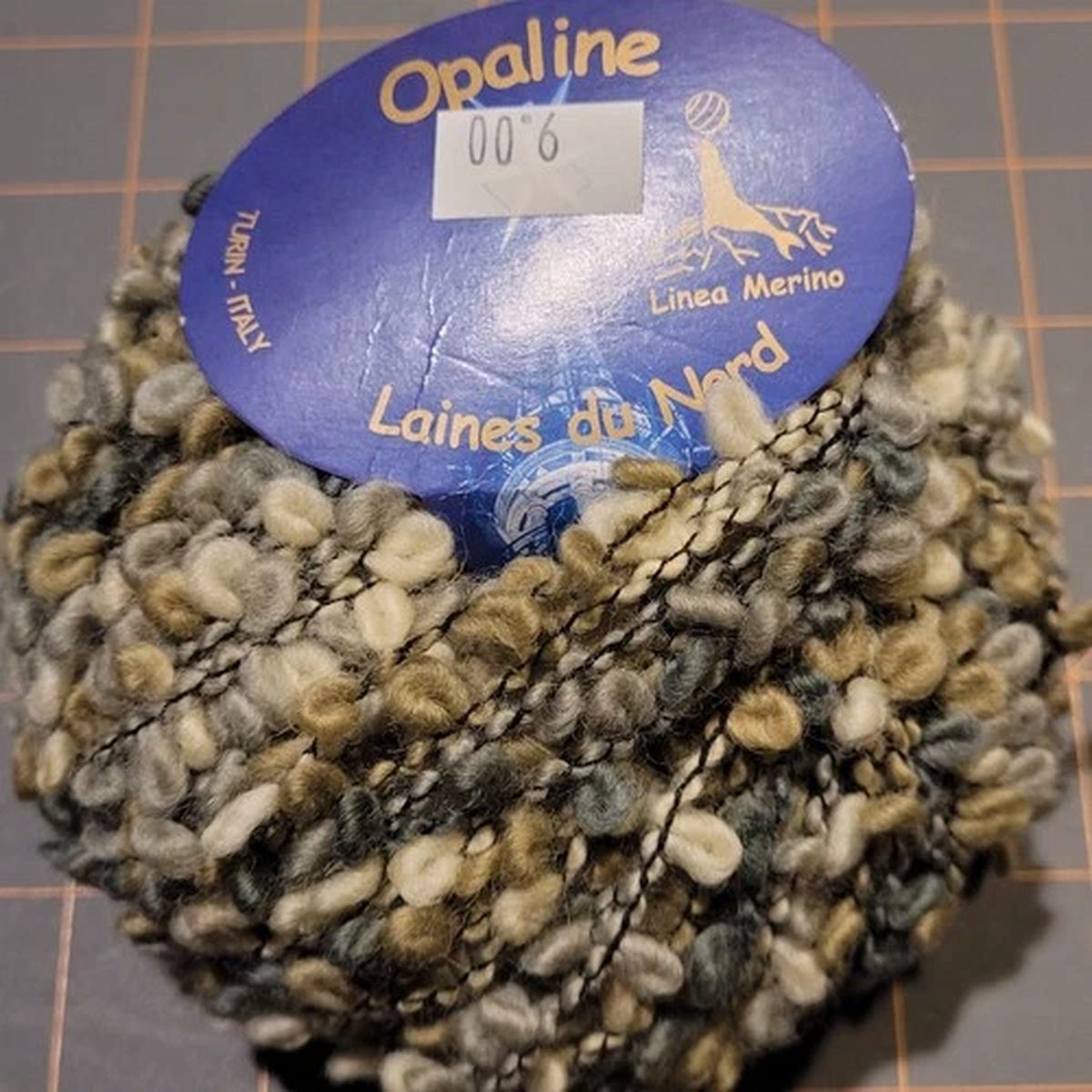 LAINES DU NORD OPALINE SLUB WOOL BLEND YARN #20 ITALY VINTAGE Combine Shipping