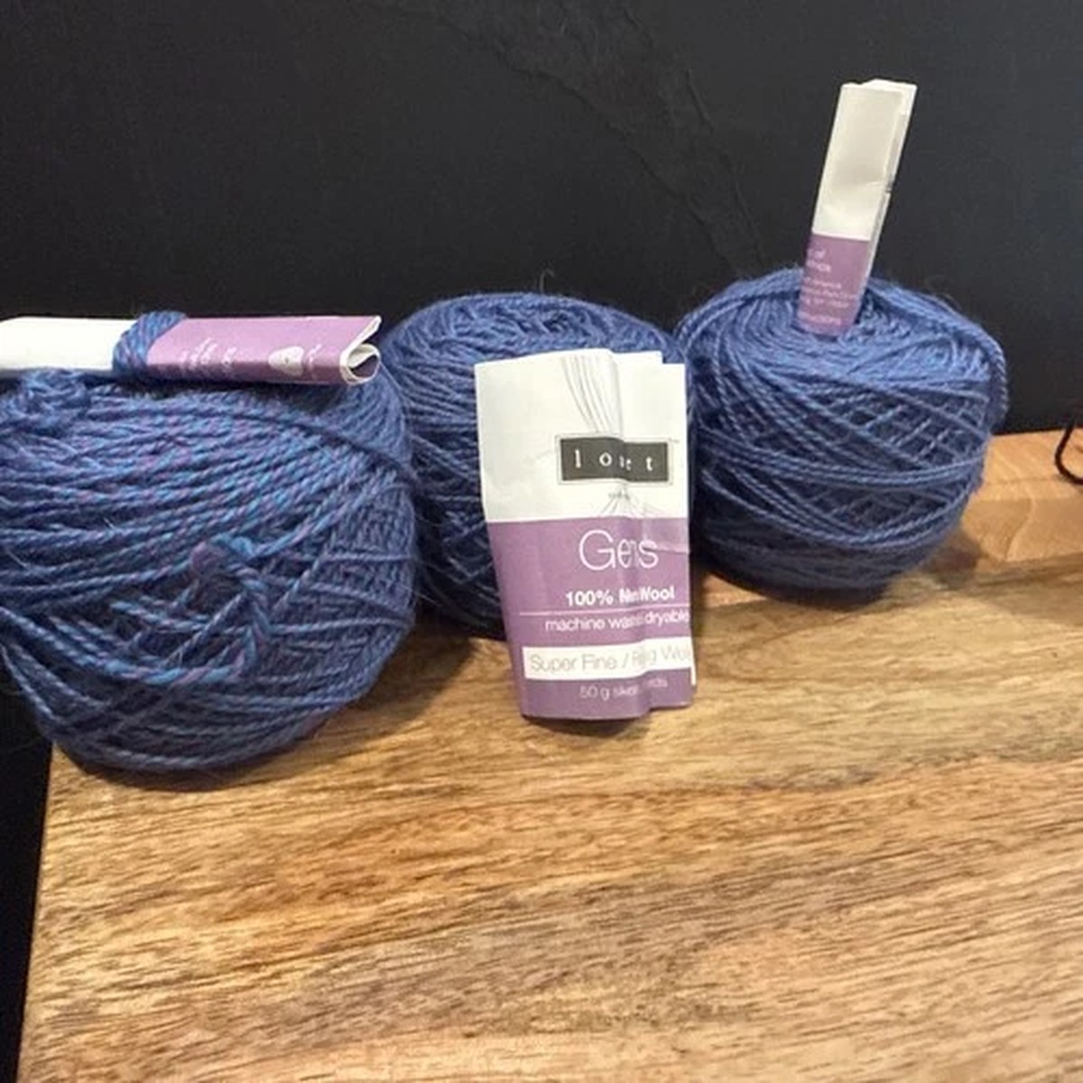 Louet Gems Merino Wool Yarn Super Fine in Blue Lake Lot 3