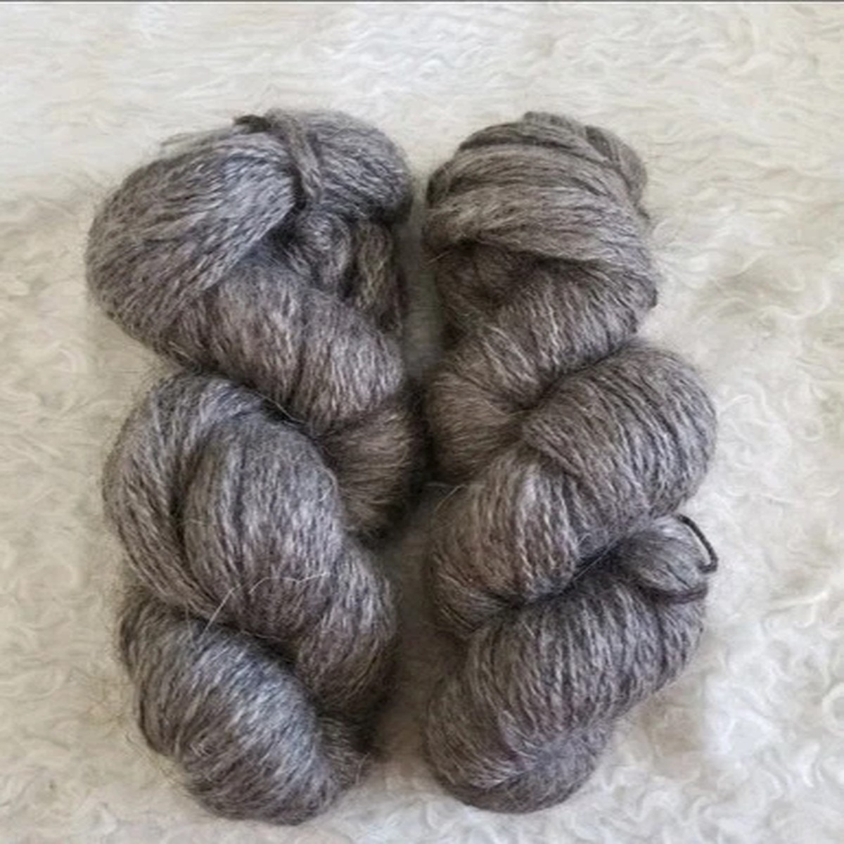 Mohair Handmade Local Boutique Brown MOHAIR Yarn Lot of 2 Unmarked