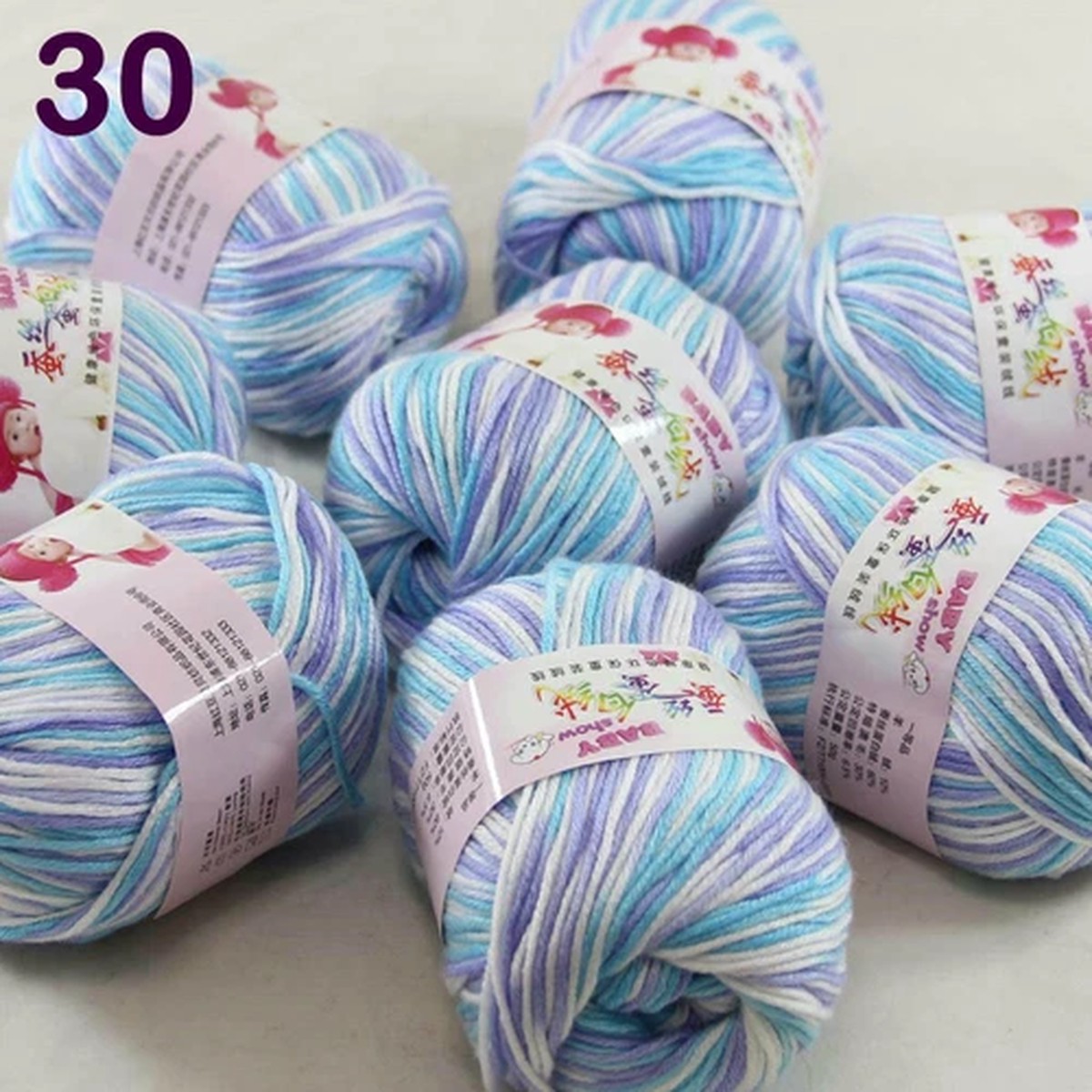 Sale 8 Skeinsx50g Cashmere Silk Wool Children Hand Knit Blankets Crochet Yarn 30