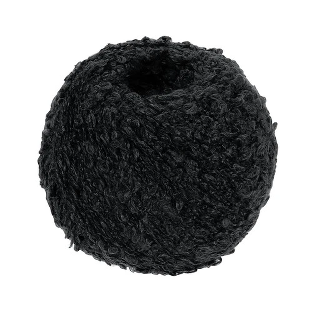 Wool Acrylic Fancy Loop Yarn, Wool Roving Yarn(50 Grams, Black)