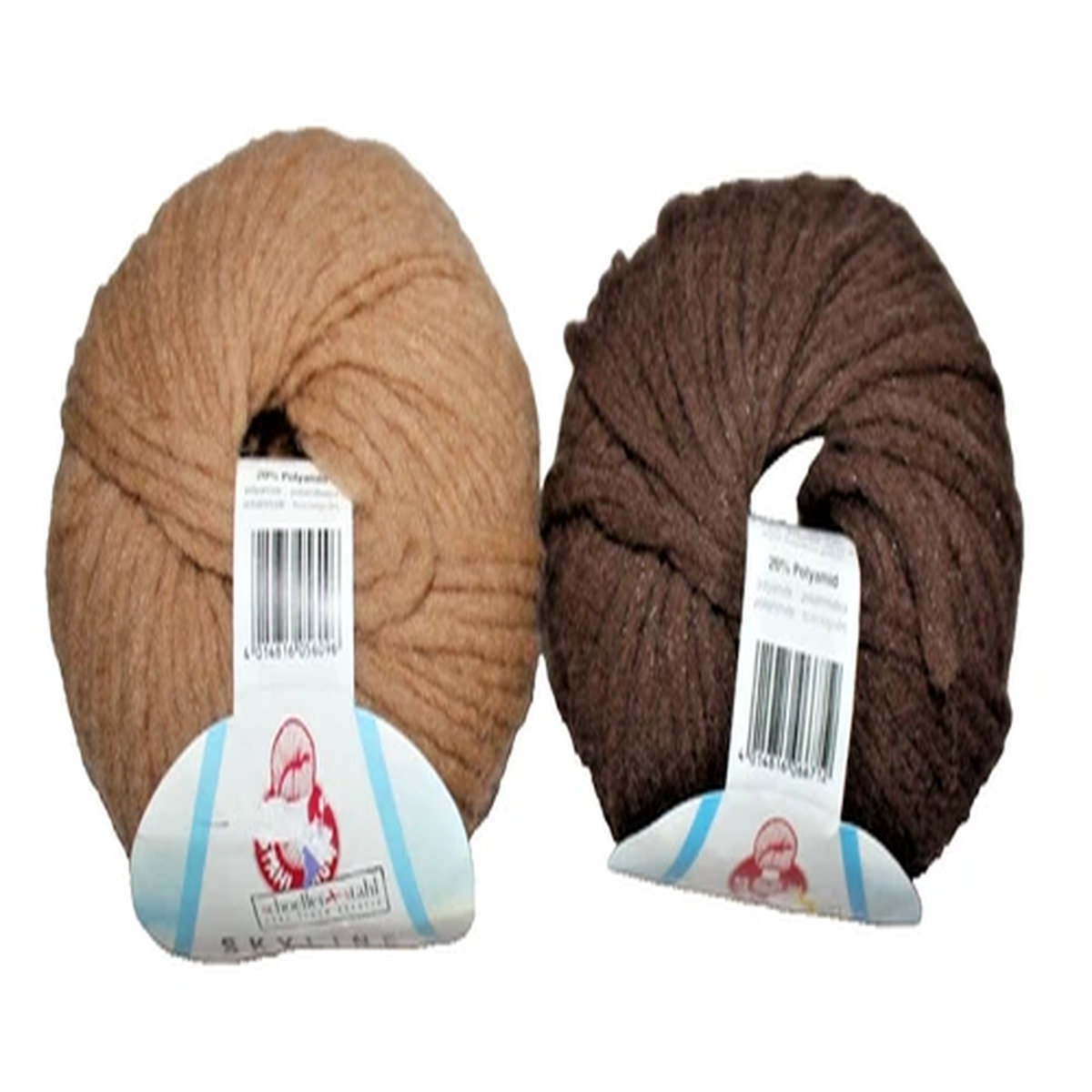 2 x Skyline Light Yarn By Schoeller & Stahl Italy Brown/Mocha Chunky Wool Blend