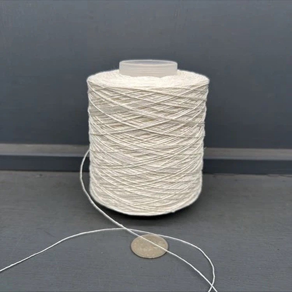 200G CONES RAW WHITE 100% LINEN 2/10NM STRONG YARN ECRU