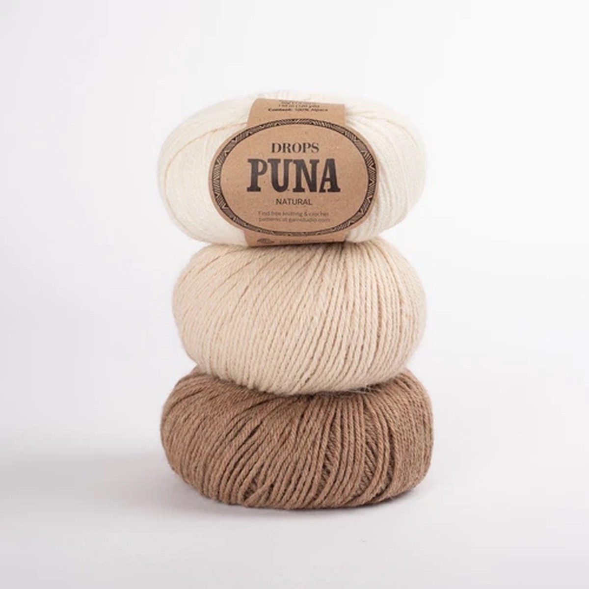 Alpaca wool DK yarn knitting crochet Oeko-Tex unbleached Untreated DROPS PUNA