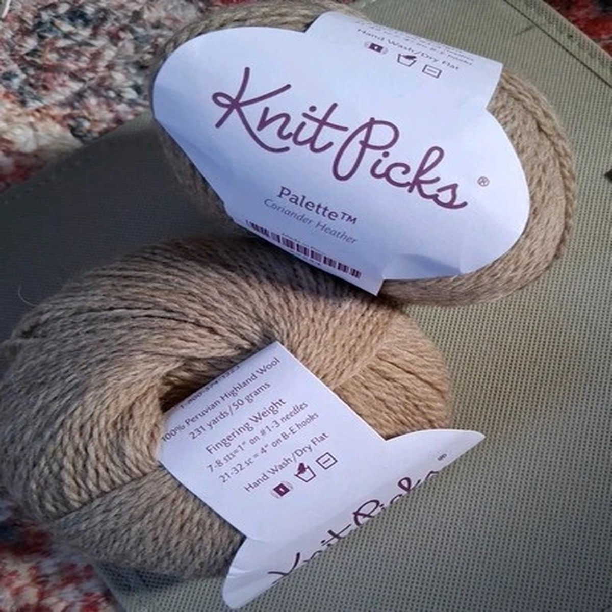 Knit Picks Palette Yarn 100 Peruvian Highland Wool Color LT2 231 yards Lot 2