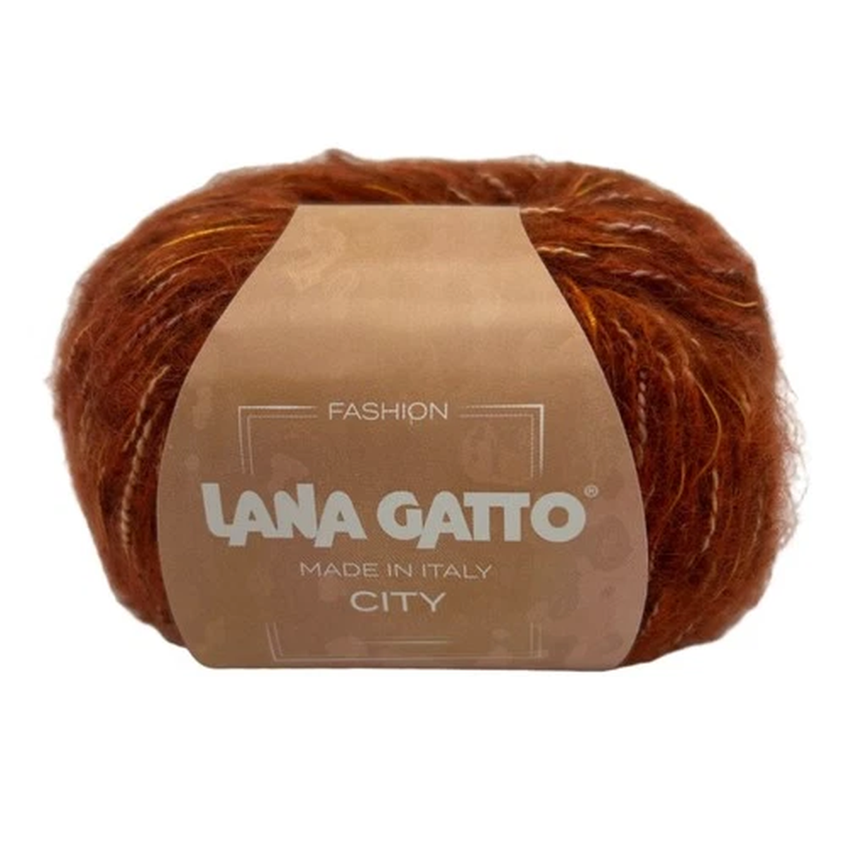Lana Gatto City #8240 Fall Pumpkin Mohair Cotton Blend 50g Skein DK NEW