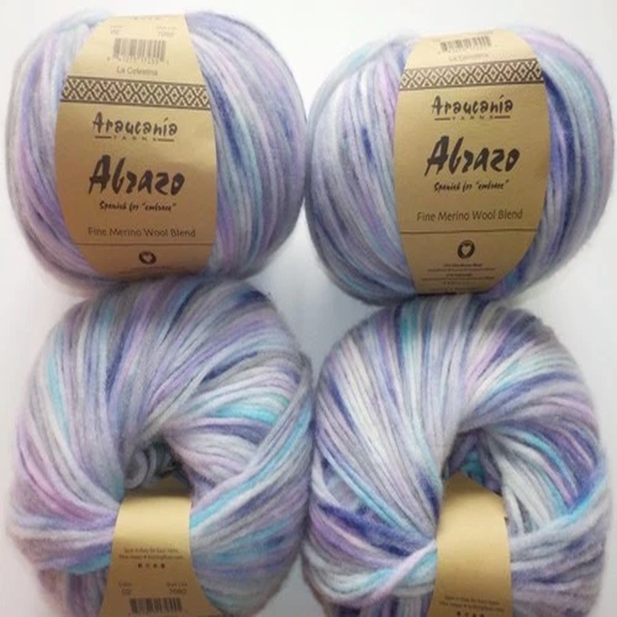 Araucania Abraro - 75% Merino Wool & 25% Polyamide - Lot of 4 - La Celestina