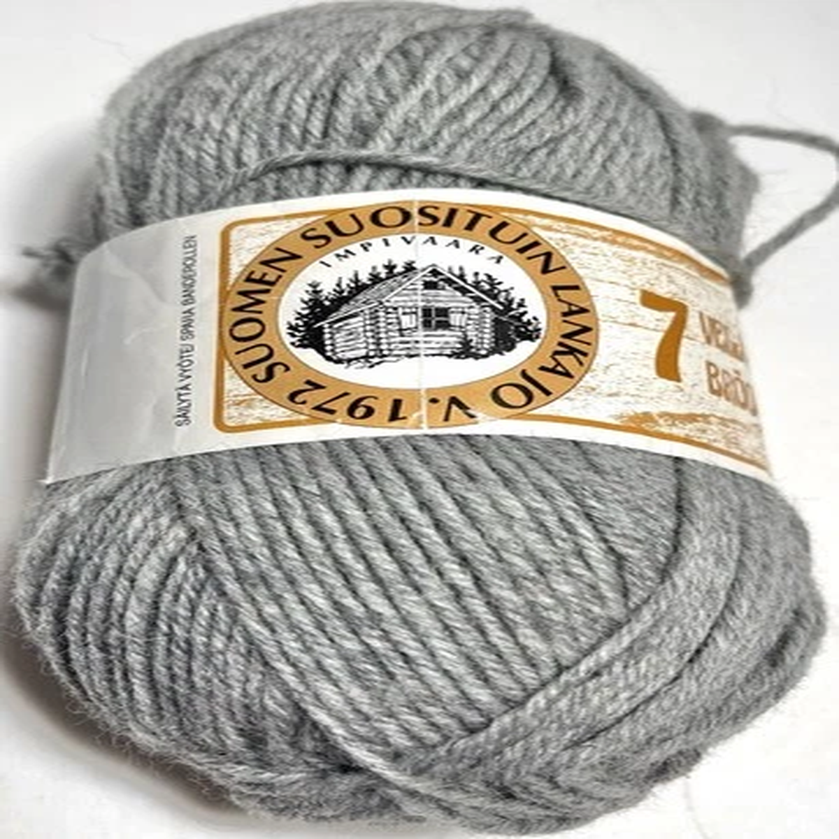 FINNISH WOOL YARN. 1pk. GREY . I combine shipping, detail