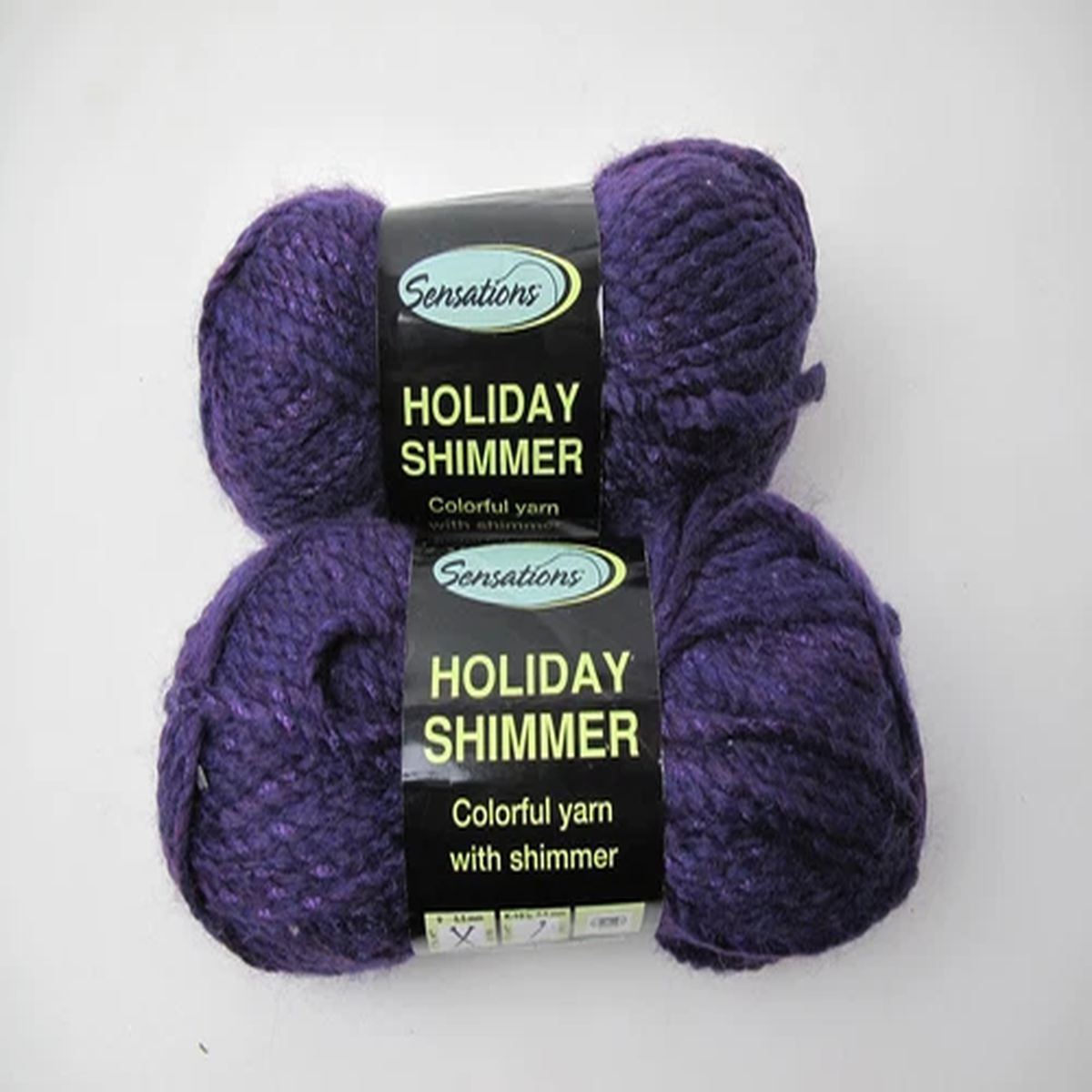 Lot of 2 sensations holiday shimmer yarn 4485 Purple
