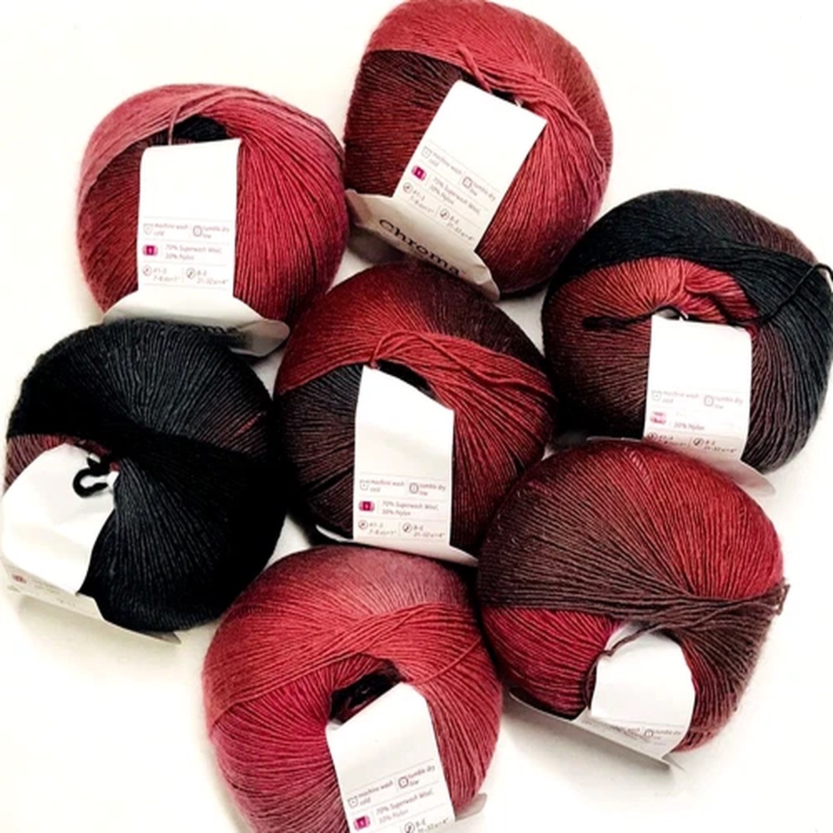 DRAGON LILY 100gr Skein 396yd Knit Picks CHROMA FINGERING SW Merino Wool+Ny YARN