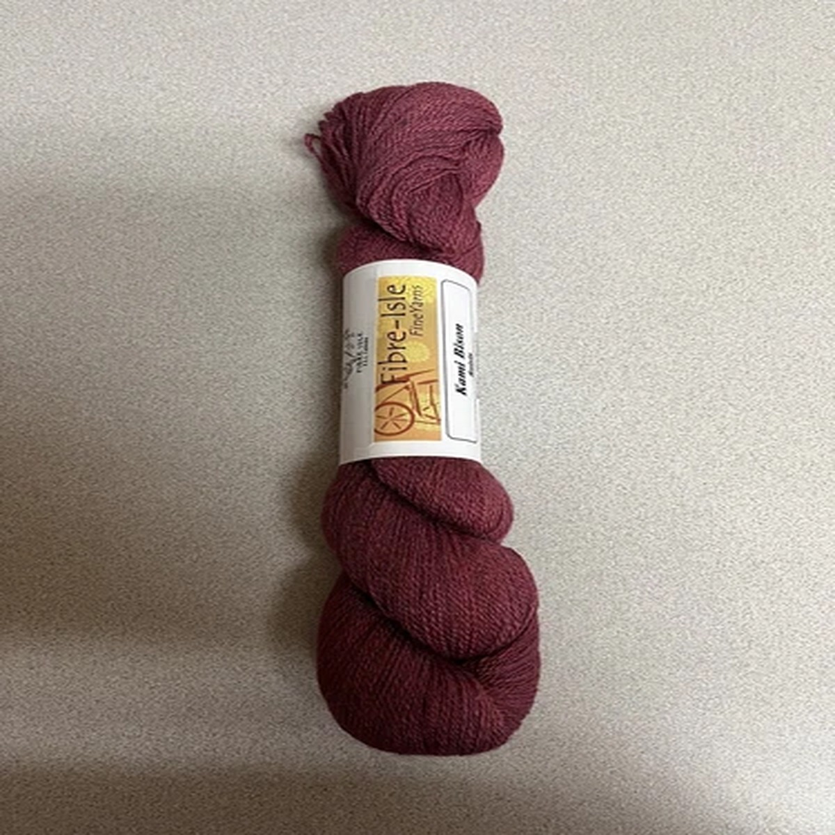 Fibre-Isle Kami Bison Yarn Luxury Lace Merino Wool Buffalo Raisin Purple NWT