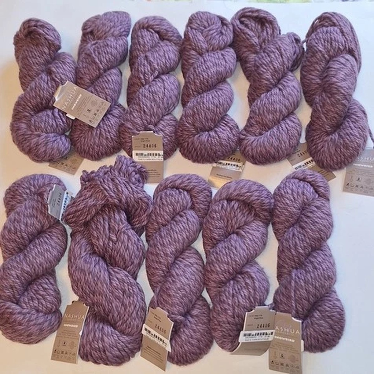 Nashua Snowbird Wool Alpaca Plum Color Lot Of 11 Worsted Wgt