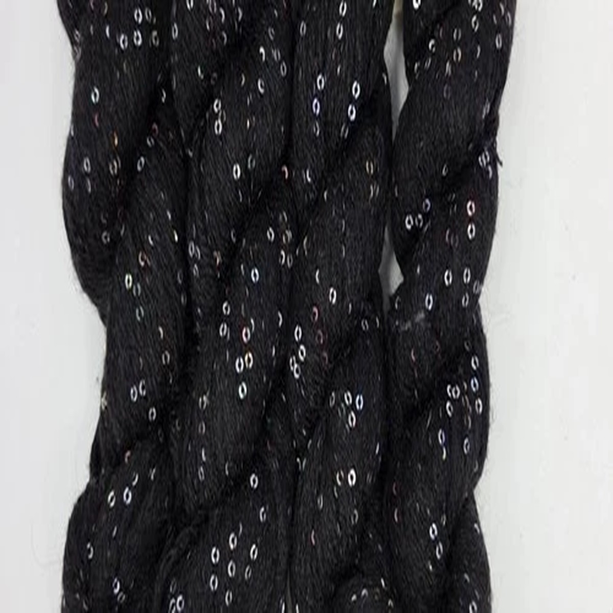 DBNY "SPARKLE" Yarn 50g/60yds each (Lot of 4) MIDNIGHT BLACK Disc. Wool/Silk
