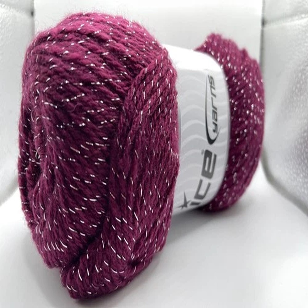 Merlot Merino Glitz 84611 Ice Yarns Metallic Accent DK Wool & Acrylic 100g 371yd