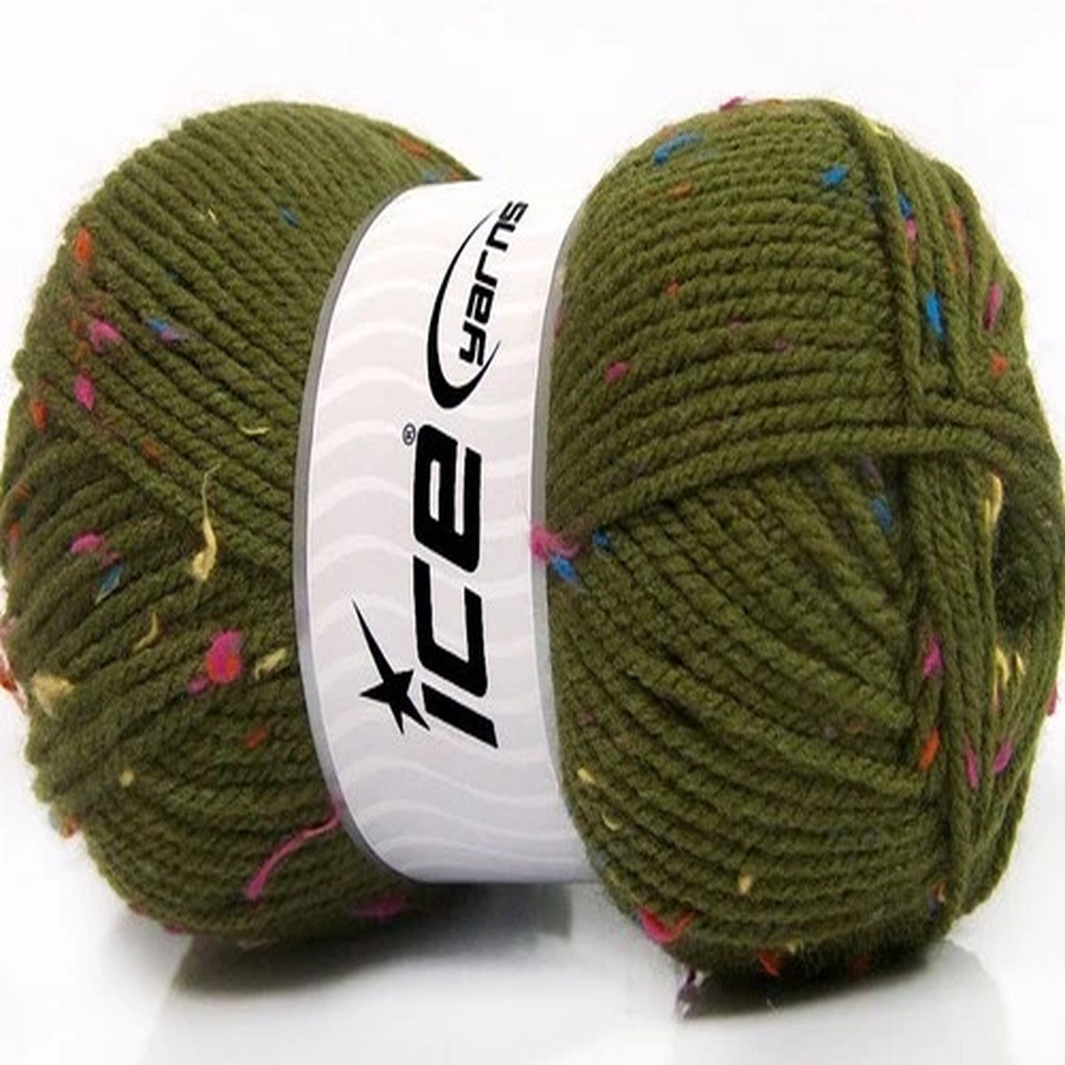 Olive Favorite Tweed Yarn 59766 Ice Yarns Worsted Weight Acrylic 100gr 229yds