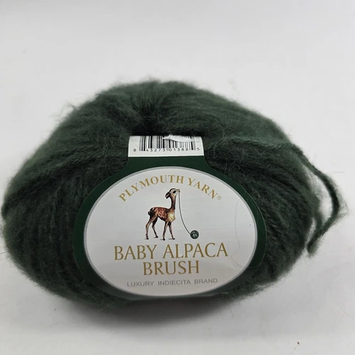 Plymouth Yarn Baby Alpaca Brush Bulky Alpaca Acrylic Dark Green 110 Yd Y15