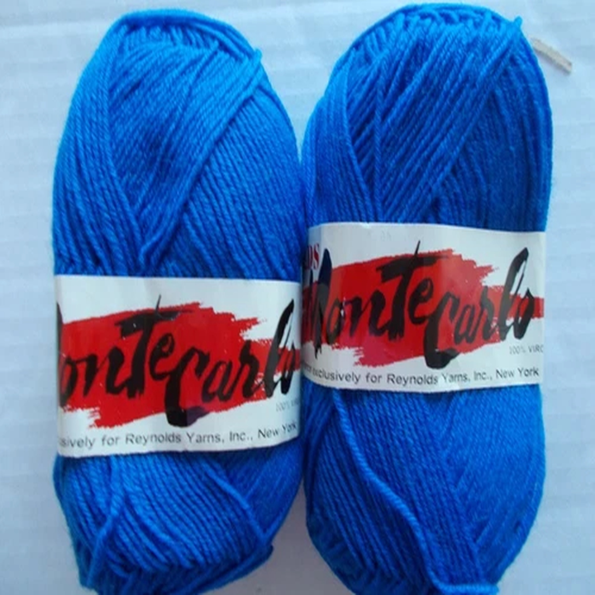 Reynolds Monte Carlo 100% wool yarn, blue, lot of 2 (205 yds each)