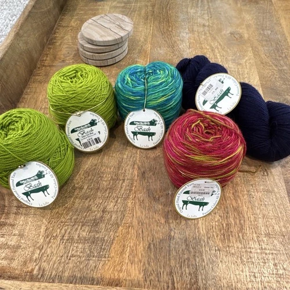 Baah Yarn La Jolla Lot of 6 Hand Dyed 100% Superwash Merino Fingering Yarn