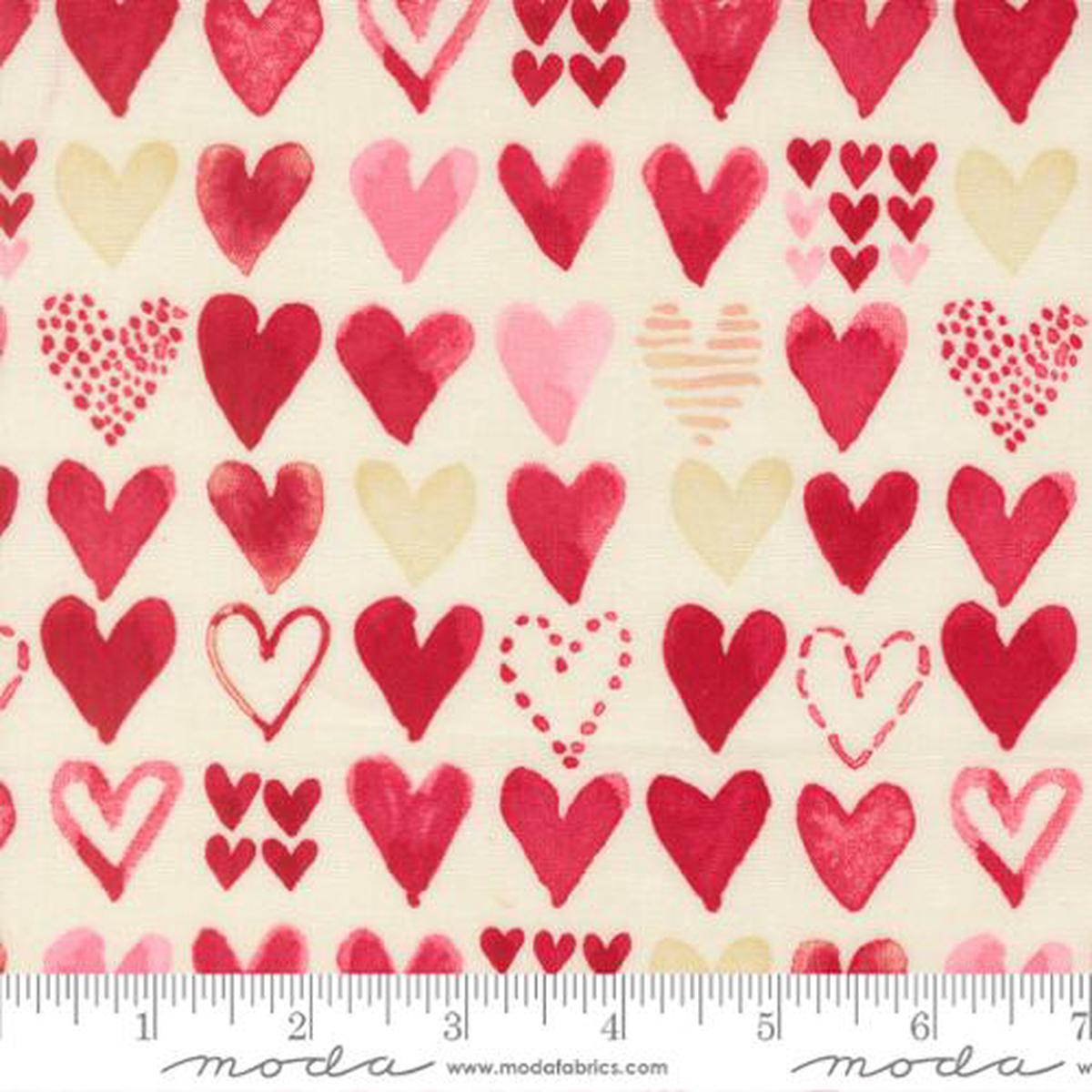 Darling Peony Collection Hearts Cotton Fabric 48793