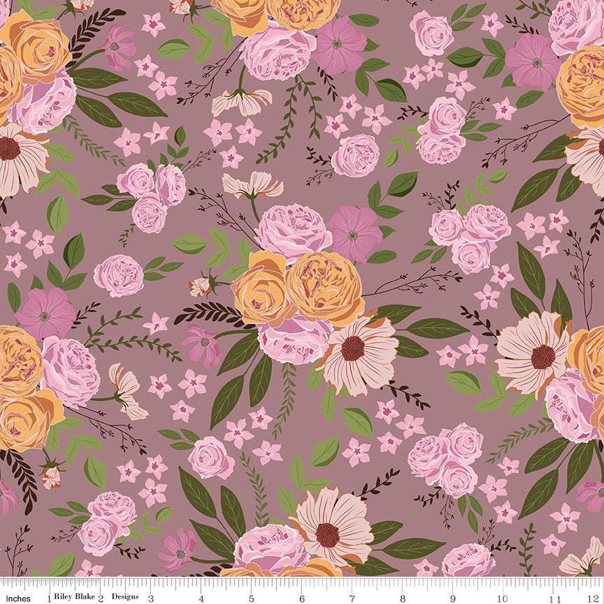 Petal Song Collection Large Floral Cotton Fabric C13710