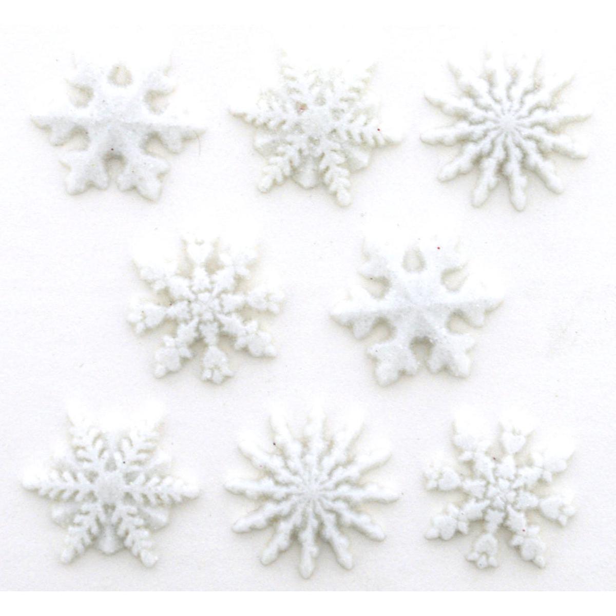 Buttons Glitter Snowflakes 1445