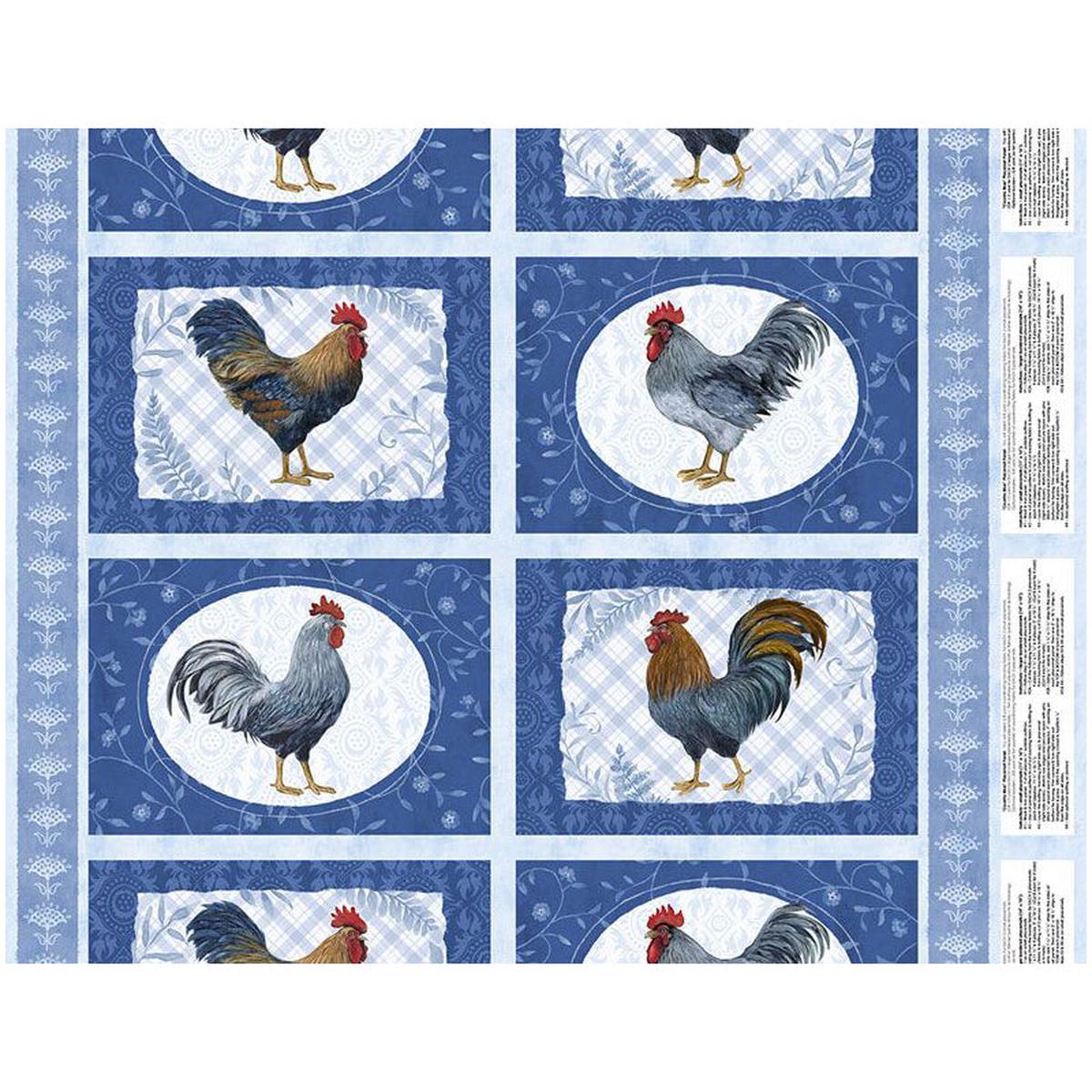 Country Blue Collection Cotton Placemat Panel 39899-412