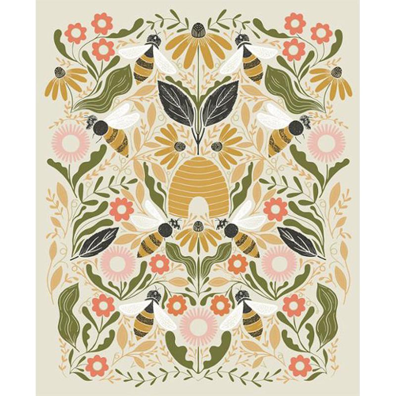 Bee Garden Collection Cotton Craft Panel 48418