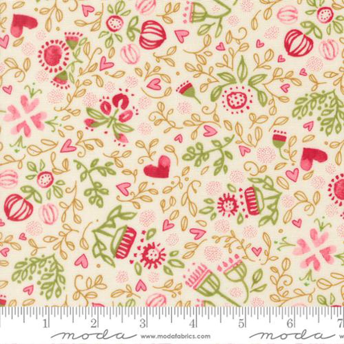 Darling Peony Collection Scattered Lovelies Cotton Fabric 48792