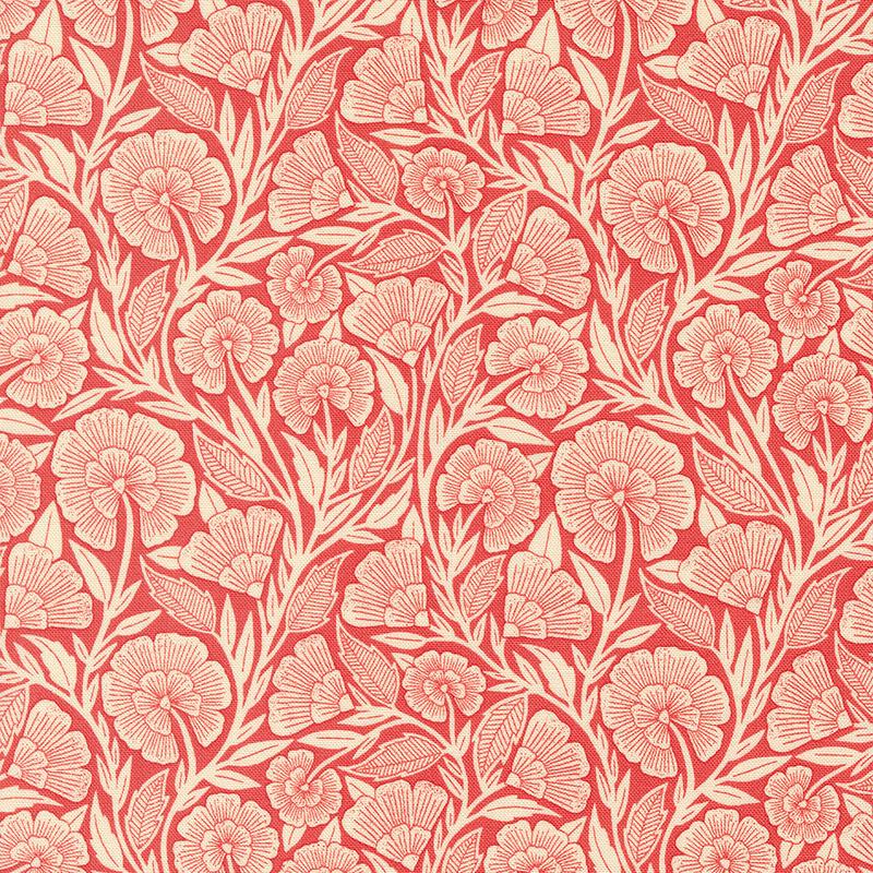 Flower Press Collection Curved Florals Cotton Fabric 3302