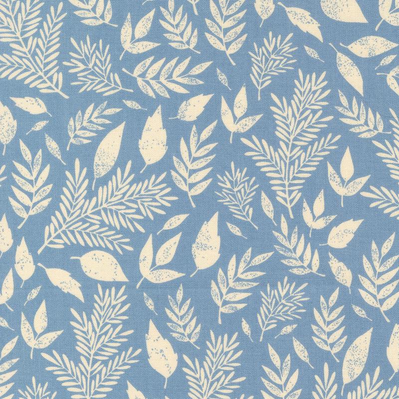 Flower Press Collection Scattered Leaf Cotton Fabric 3303