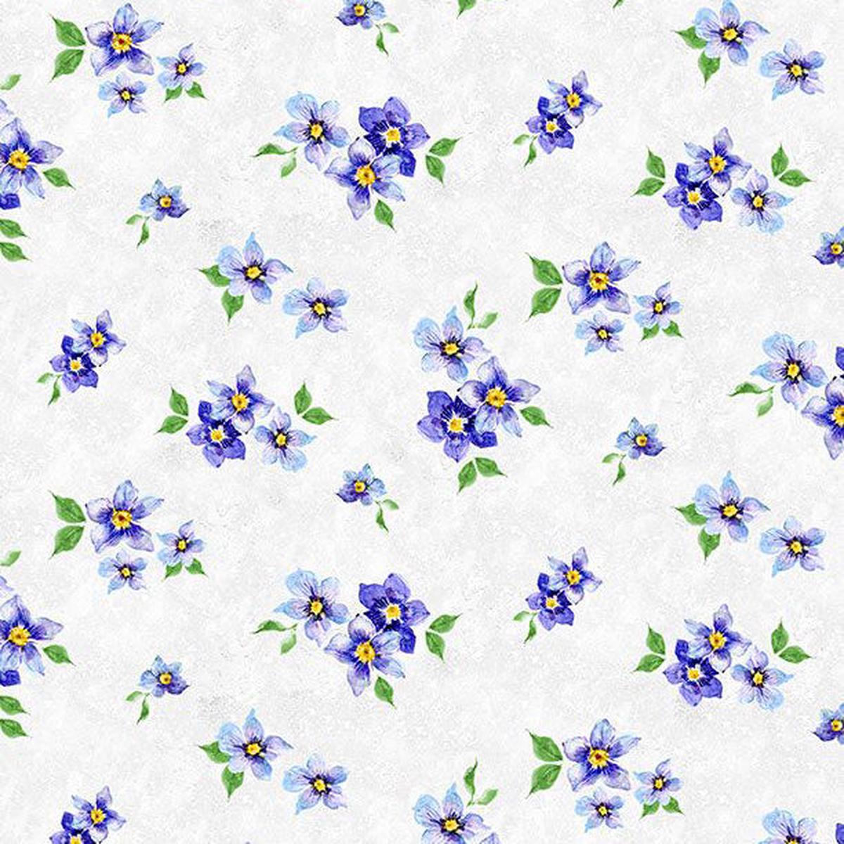 Floral Flutter Collection Pansy Toss Cotton Fabric 39913