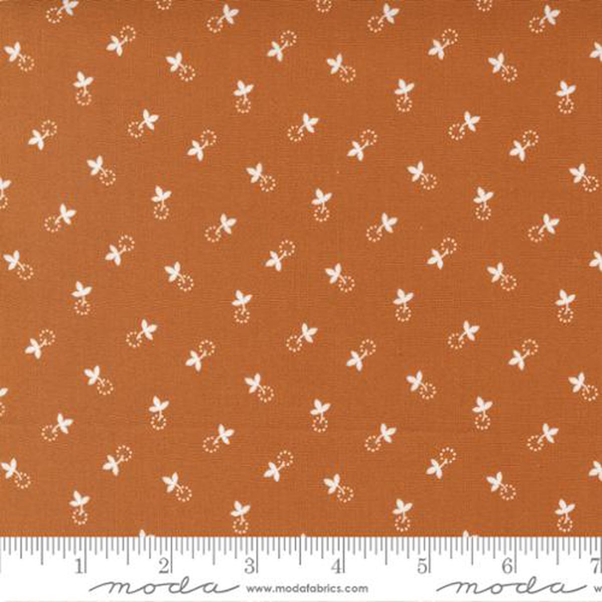 Cinnamon and Cream Collection Berry Leaf Cotton Fabric 20456