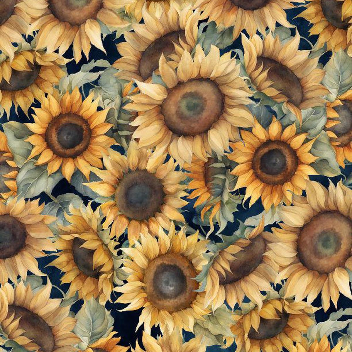 Sunkissed Collection Packed Sunflowers Cotton Fabric 33916