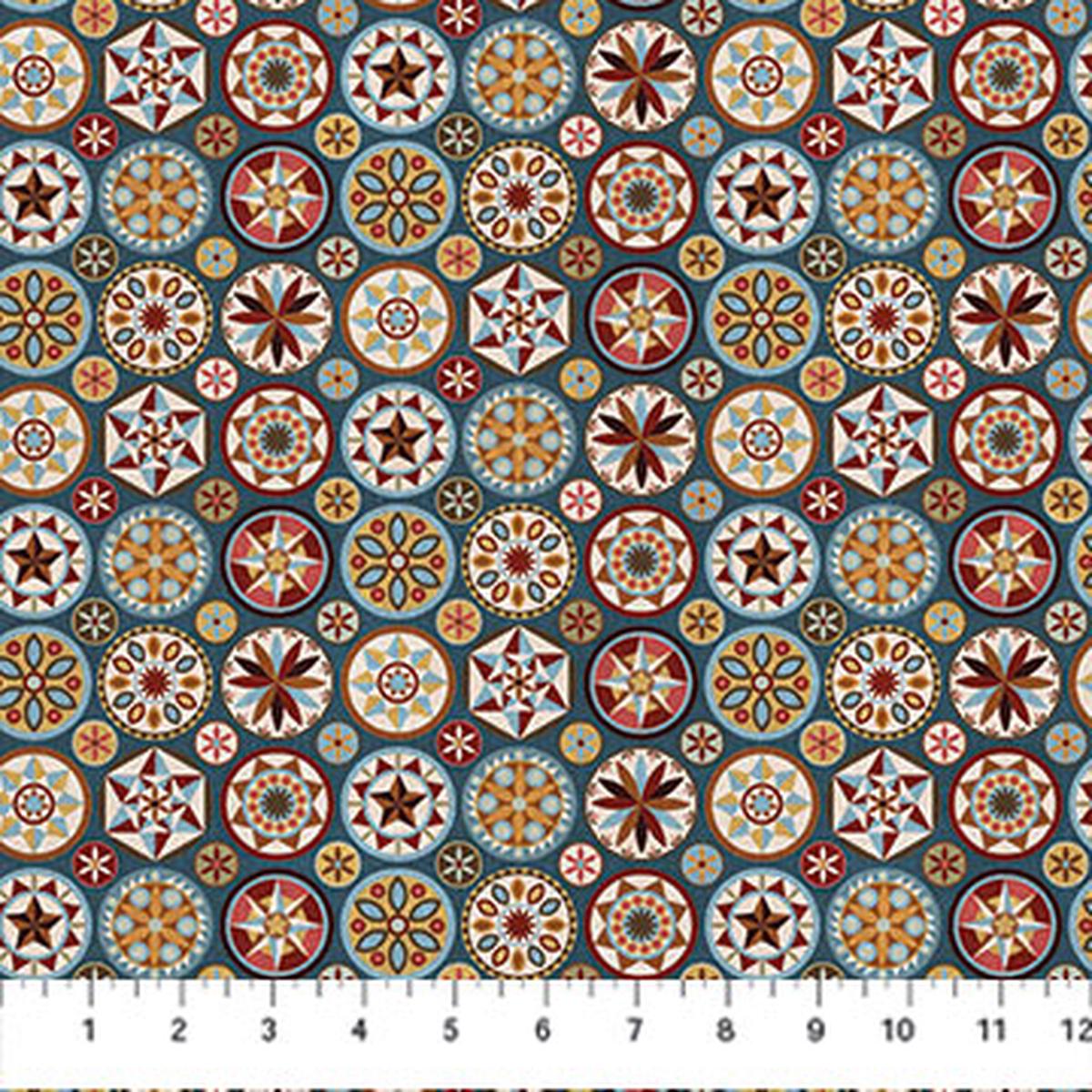 Barn Quilts Collection Circle Cotton Fabric DP27319