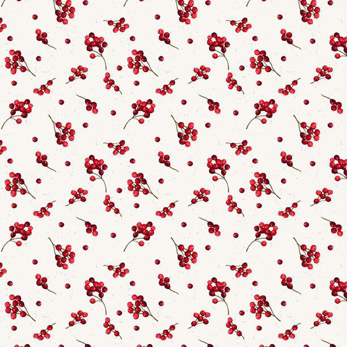 Cardinal Charm Collection Berry Toss Cotton Fabric 39932