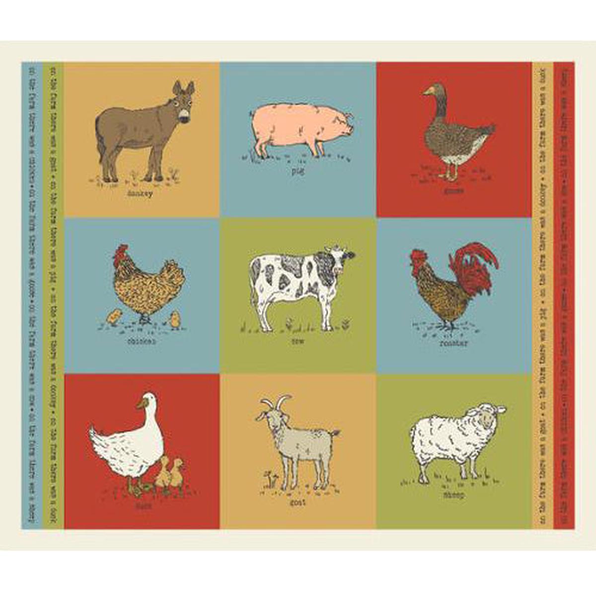 Farmstead Collection Cotton Cut and Sew Craft Panels 20908