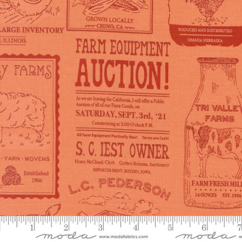 Farmstead Collection Vintage Farm Advertisements Cotton Fabric 20902