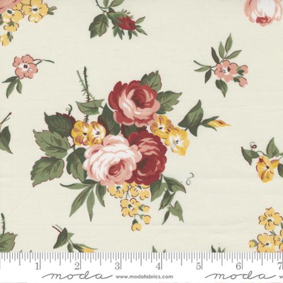 Junk Journal Collection Vintage Flowers Cotton Fabric 7413