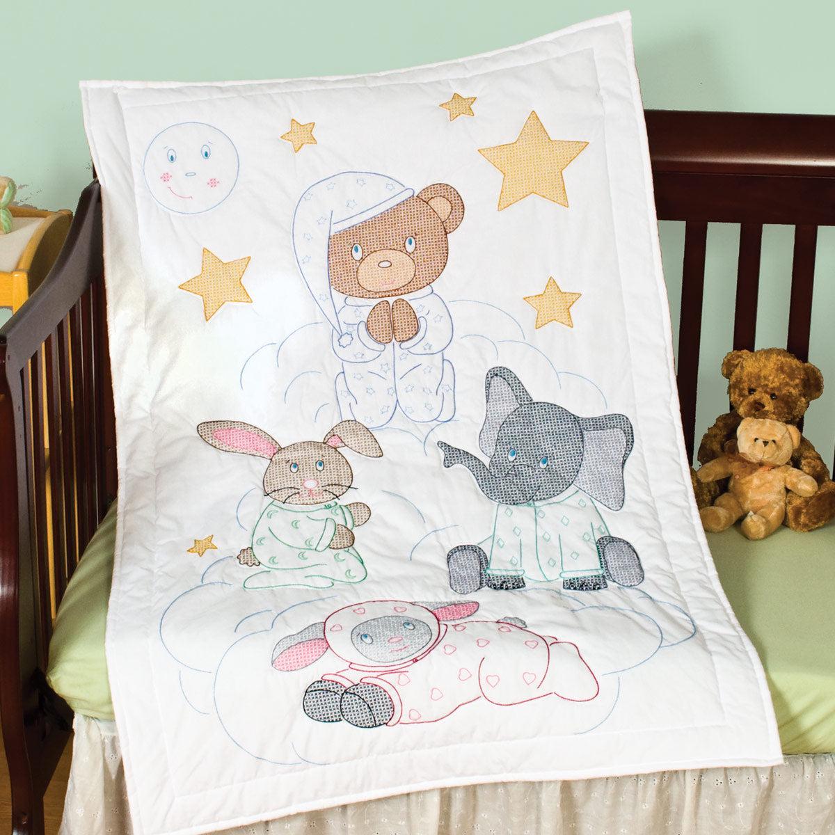 Praying Bear & Friends Crib Quilt Top 4060-885