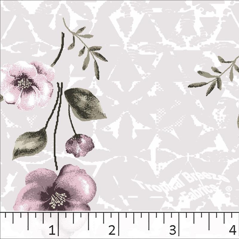 Standard Weave Floral Poly Cotton Dress Fabric 6235
