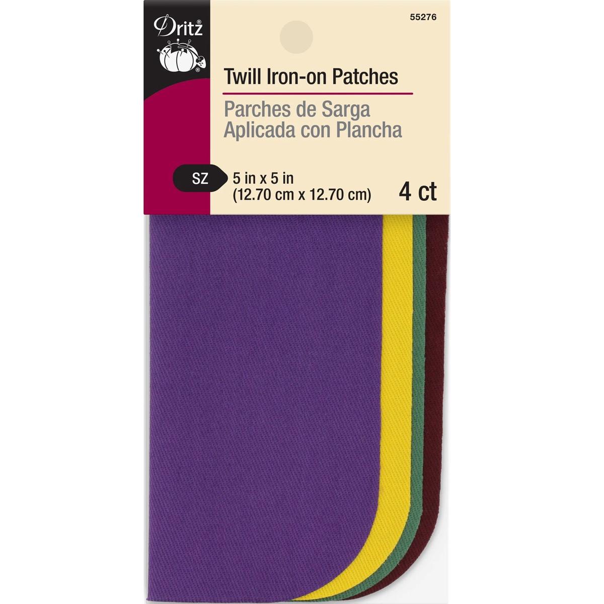 Twill Iron-On Patches in School Colors S-55276