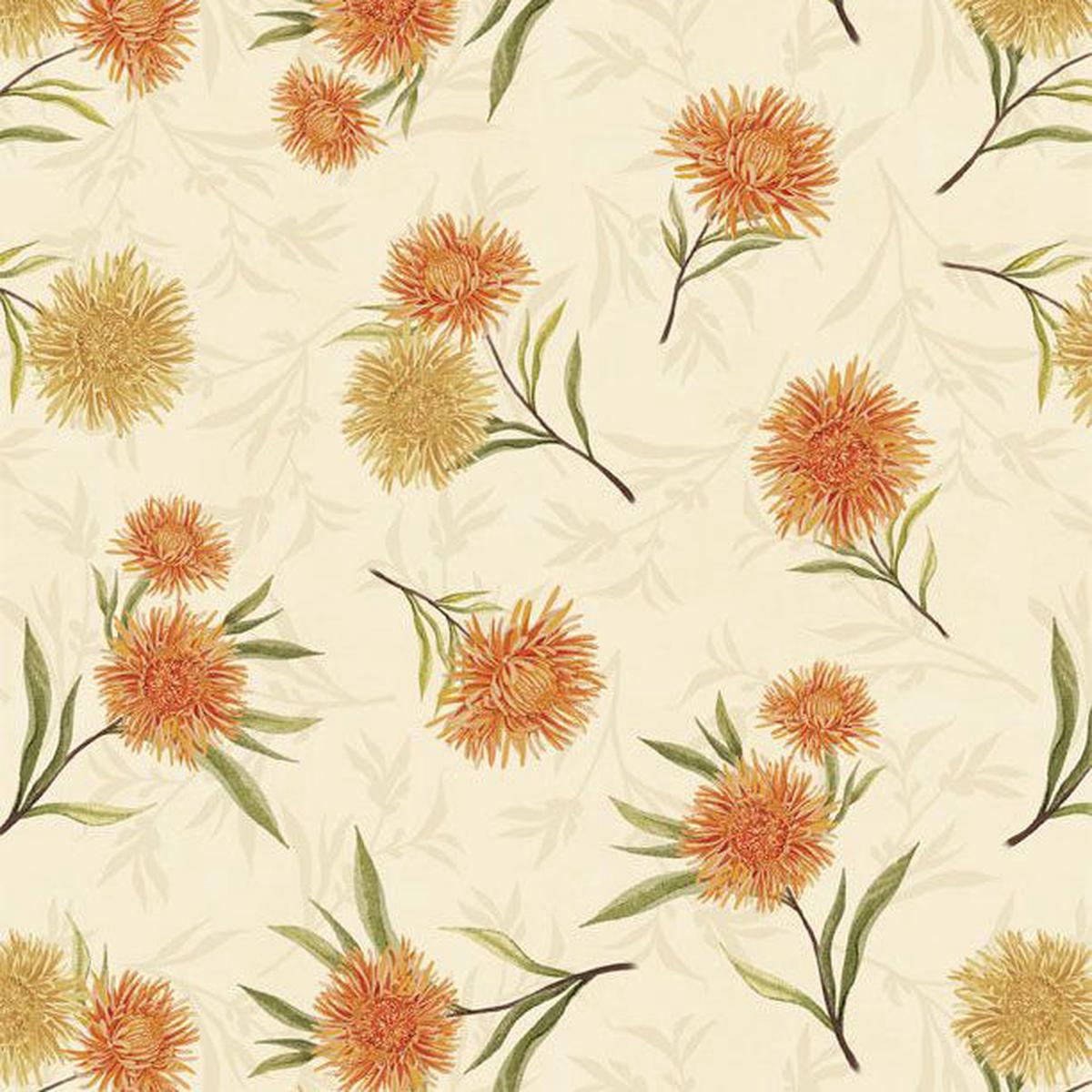 Chickadee Charm Collection Floral Toss Cotton Fabric 27729