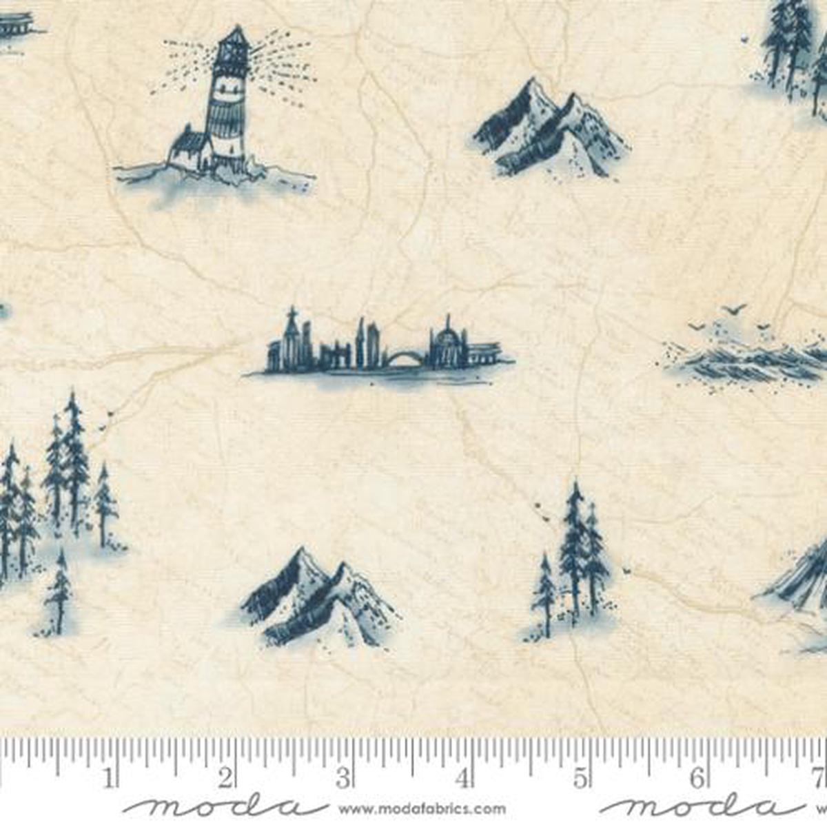 Longshore Collection Landscape and Nature Cotton Fabric 24610