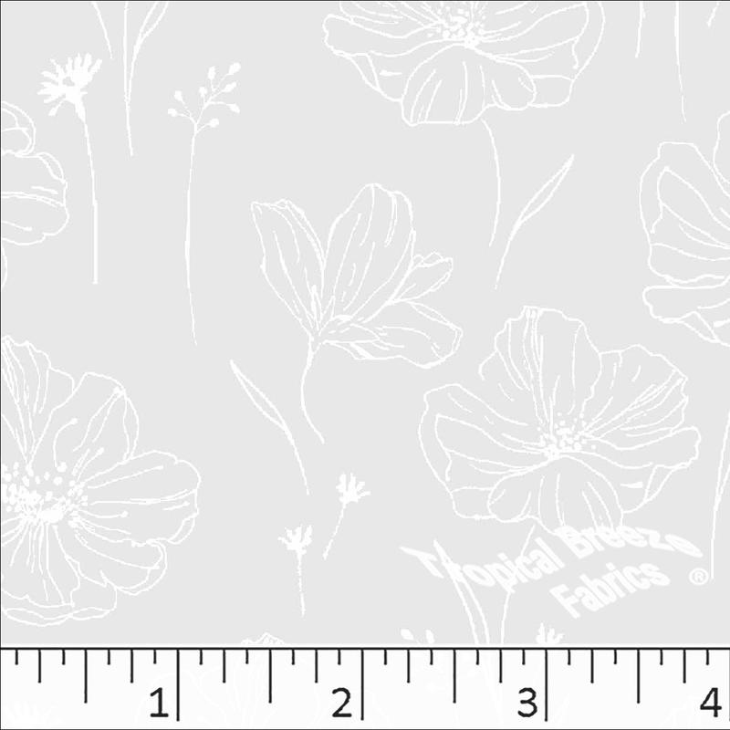 Standard Weave Large Floral Poly Cotton Dress Fabric 6230