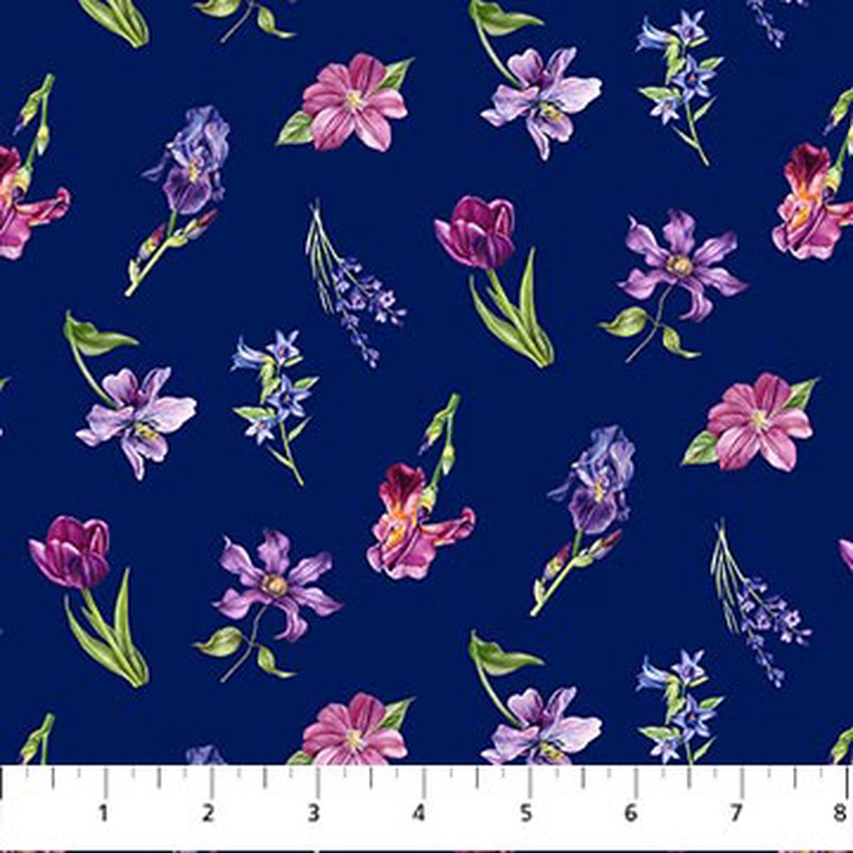 Deborah's Garden Collection Flower Toss Cotton Fabric DP25595